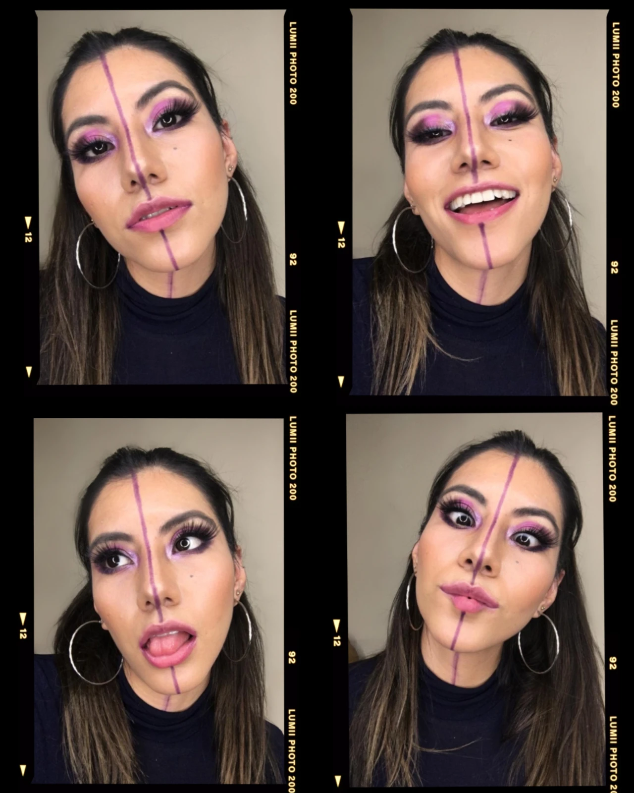 Contact-sheet style beauty expressions by Millen Guerrero